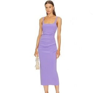 Bec & Bridge Karina Tuck Midi Dress in Grape